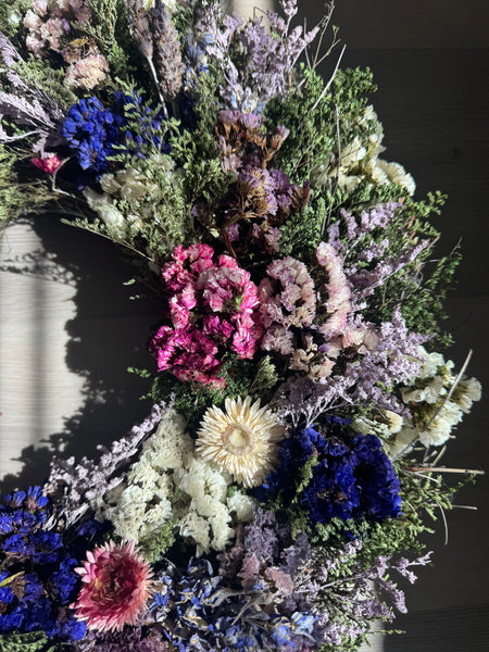 Preserved Flora Muse Wreath 19” Handcrafted