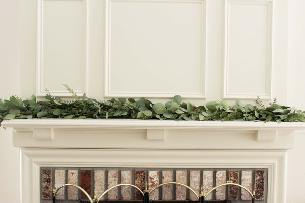 Handmade Fresh Silver Dollar & Baby Blue Eucalyptus Garland