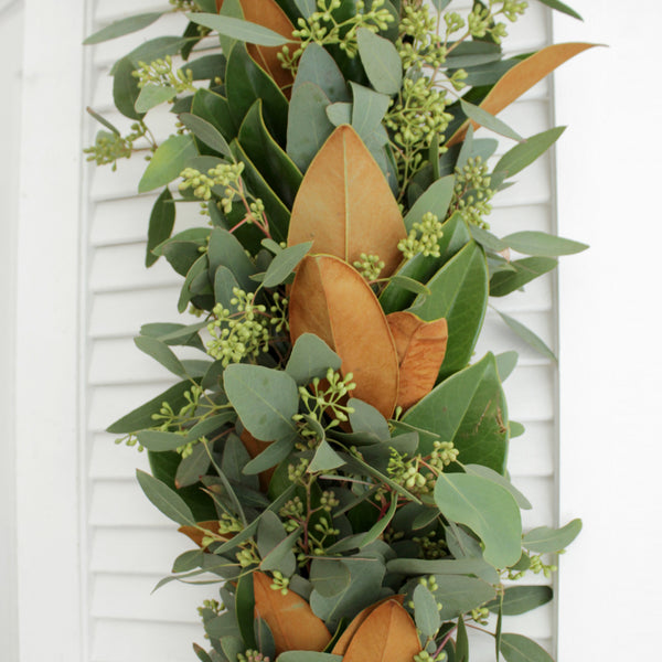 Handmade Fresh Magnolia & Seeded Eucalyptus Garland