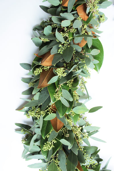 Handmade Fresh Magnolia & Seeded Eucalyptus Garland