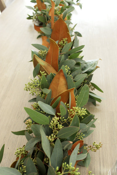 Handmade Fresh Magnolia & Seeded Eucalyptus Garland