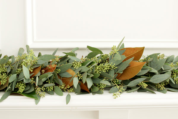 Handmade Fresh Magnolia & Seeded Eucalyptus Garland