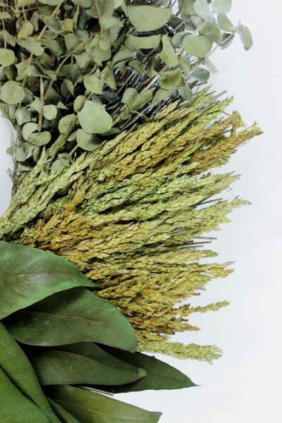 Preserved Larkspur Wreath 19" | Handcrafted