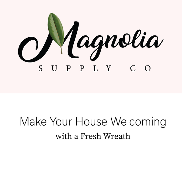Fresh Handmade Magnolia + Seeded Eucalyptus Wreath