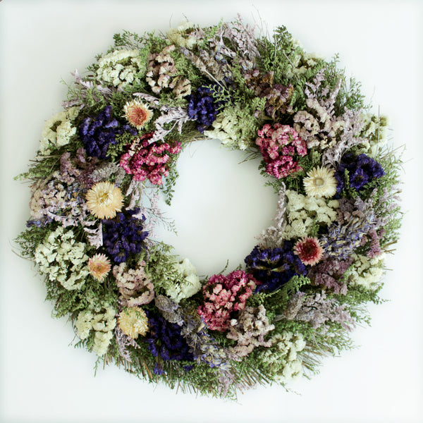 Preserved Flora Muse Wreath 19” Handcrafted