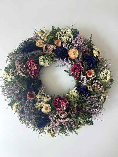 Preserved Flora Muse Wreath 19” Handcrafted