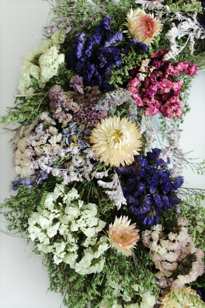 Preserved Flora Muse Wreath 19” Handcrafted