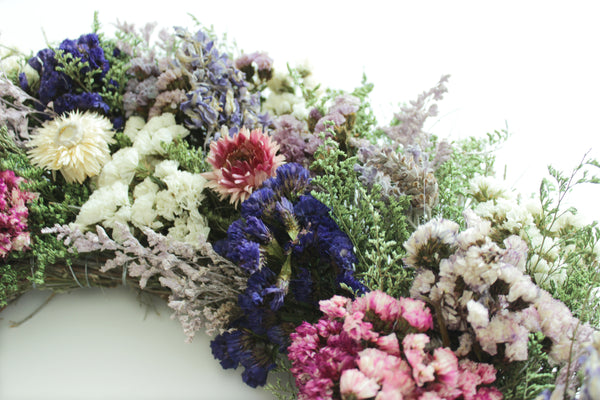 Preserved Flora Muse Wreath 19” Handcrafted
